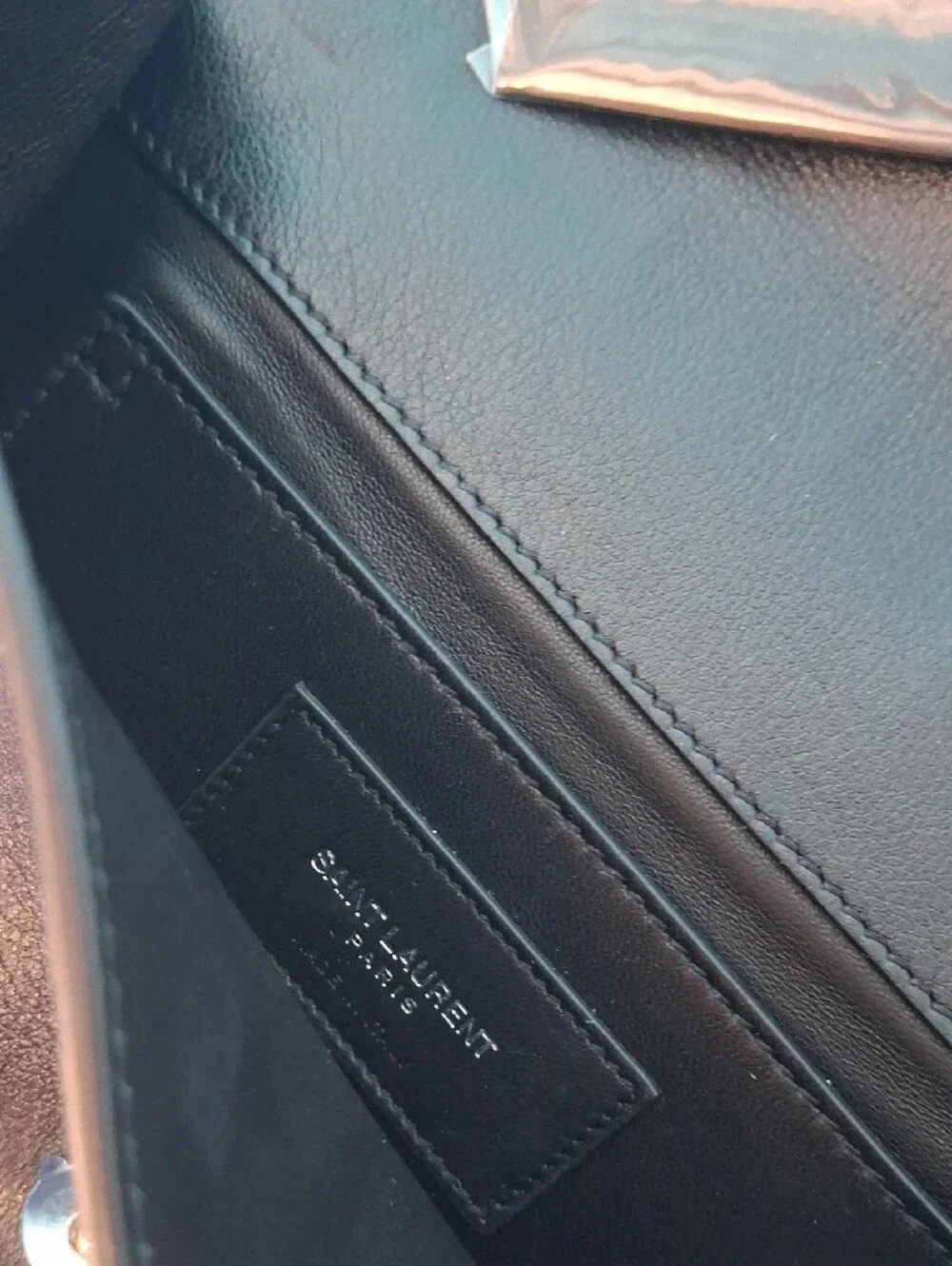 Saint Laurent Paris Colorful 'BABY' Graphic Pink Multi Clutch